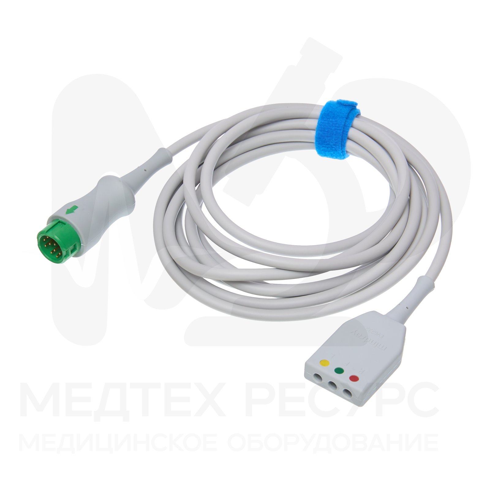 Кабель ЭКГ магистральный, 3 отведения, детский/нео, DIN, модель EV6222