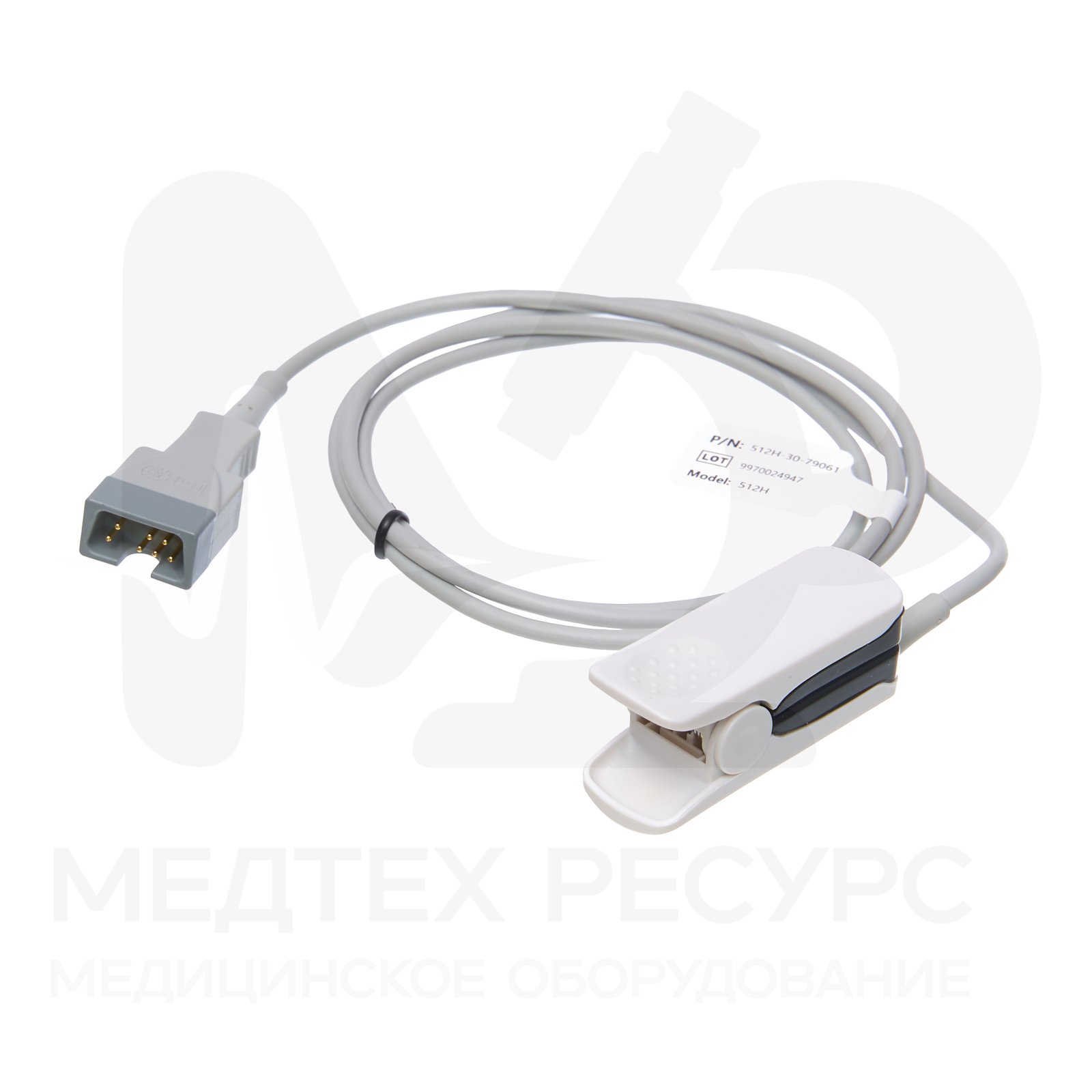 Датчик SpО2 детский, многоразовый, напалечный, модель 512H